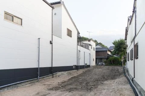 Empty land before construction process Stock Photos