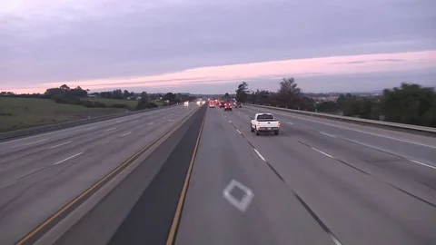 Empty lane on the freeway Video stock 77354552