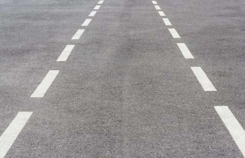 Empty Lane on The Road Stock Photos