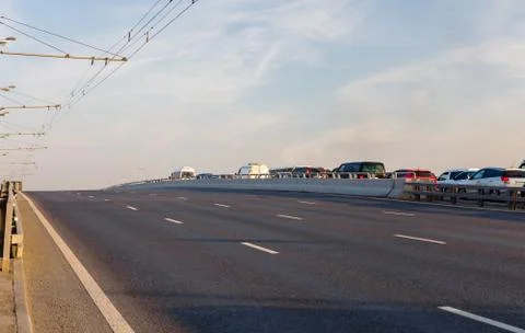 Empty lanes on highway Stock Photos