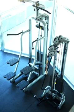 Empty large gym Stock Photos