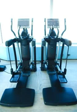 Empty large gym Stock Photos