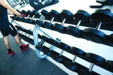 Empty large gym Stock Photos