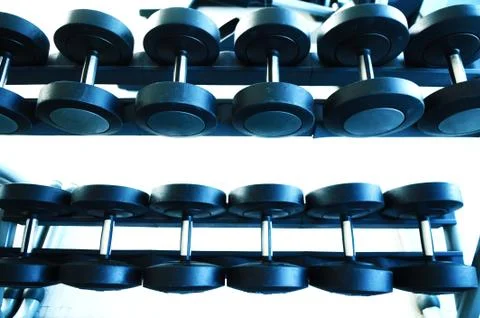 Empty large gym Stock Photos