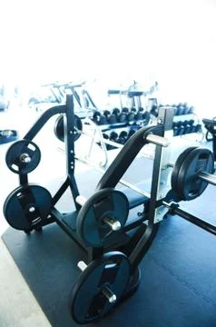 Empty large gym Stock Photos