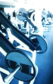 Empty large gym Stock Photos