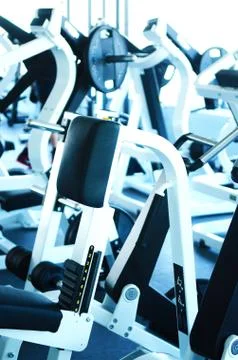 Empty large gym Foto stock