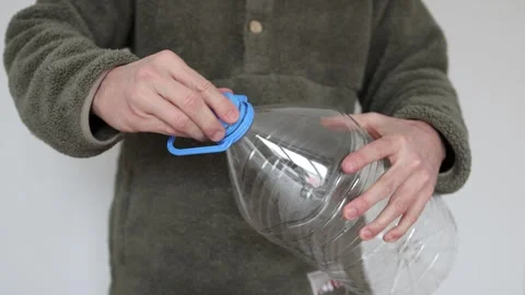 Empty large plastic water bottle and cap 動画素材 345717839