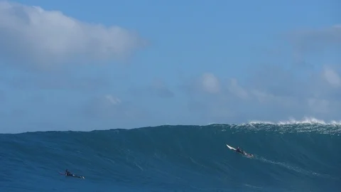 Empty Large Wave Crashing Stock Footage 100998424