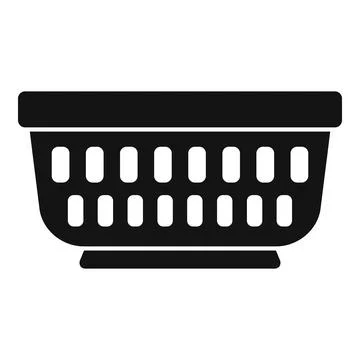 Empty laundry basket icon representing cleaning and storage Illustrazione stock
