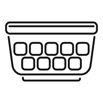 Empty laundry basket icon representing household chores and cleaning Illustrazione stock