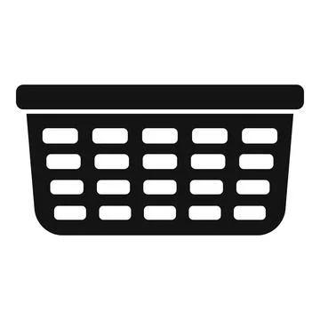 Empty laundry basket with rectangular holes icon Stock Illustration