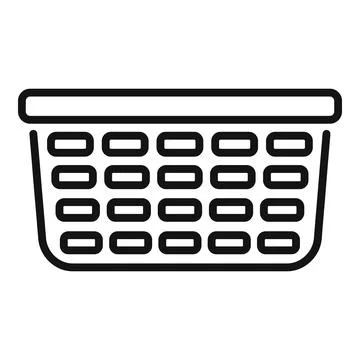 Empty laundry basket waiting for clothes to be washed Stock Illustration