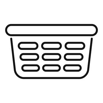 Empty laundry basket waiting for dirty clothes Stock Illustration