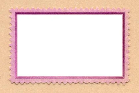 Empty Layered Cut Out Postage Stamp Frame Stock Photos