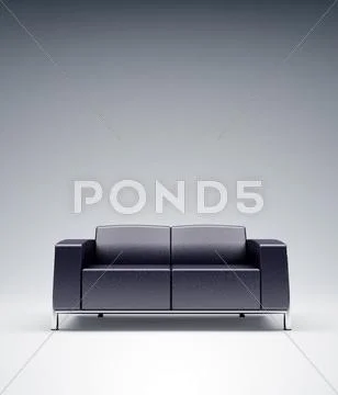 Empty leather sofa Stock Illustration