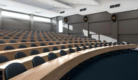 Empty Lecture Hall Auditorium Stock Illustration