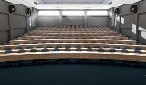 Empty Lecture Hall Auditorium Stock Illustration