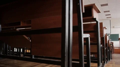 Empty lecture hall at the college Stock Footage 70371462