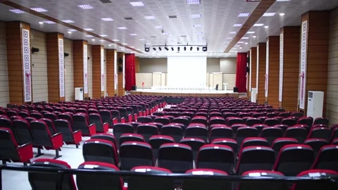 Empty lecture hall during corona virus pandemic Stock Footage 241705605