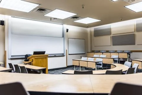 Empty lecture hall Stock Photos