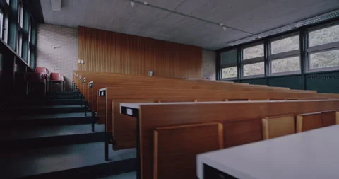 Empty lecture hall in a University Stock Footage 254892546