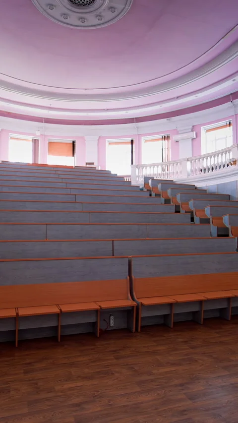 An empty lecture hall in a University.  Stock Footage 268700020