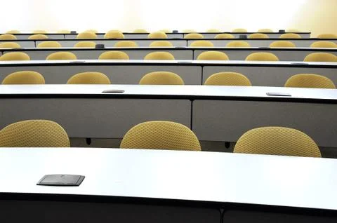 Empty lecture hall in university Stock Photos