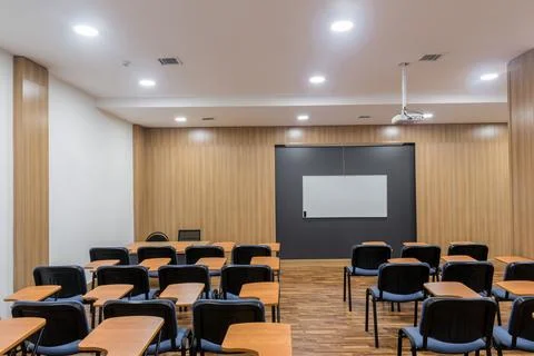 Empty lecture, training and presentation room. classroom Stock Photos