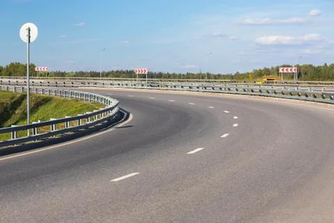 Empty left turn Stock Photos