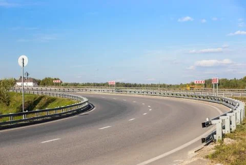 Empty left turn Stock Photos