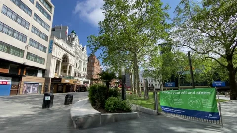 EMPTY LEICESTER SQUARE 库存影片 205200473