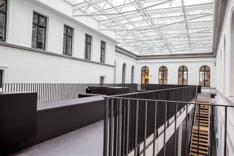 An empty library corridor Stock Photos