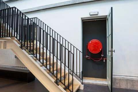 An empty library corridor Stock Photos