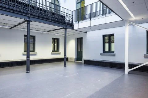 An empty library corridor Stock Photos