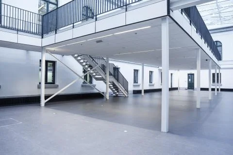 An empty library corridor Stock Photos
