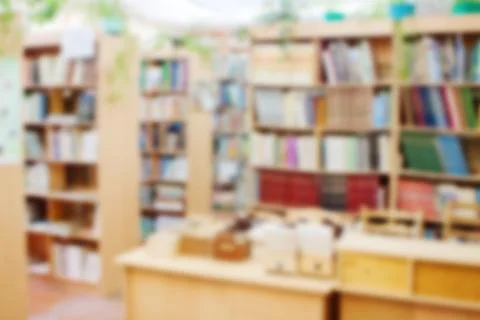 Empty library in the school Stock Photos