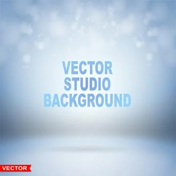 Empty light blue studio background layered vector Stock Illustration