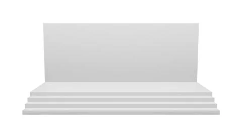 Empty light cinema screen. 3D Rendering Stock Illustration