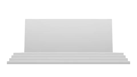 Empty light cinema screen. 3D Rendering Stock Illustration