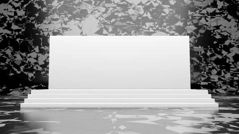 Empty light cinema screen. 3D Rendering Stock Illustration