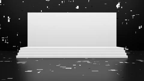 Empty light cinema screen. 3D Rendering Stock Illustration