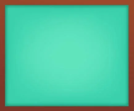 Empty light Green school chalkboard with frame vector  Stock Illustration