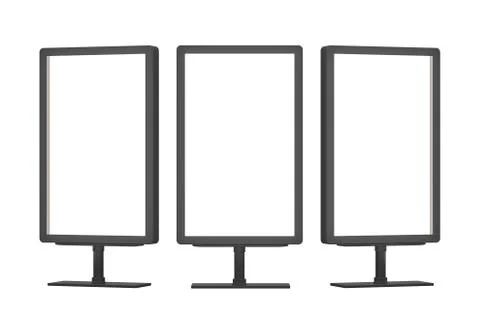 Empty Lightboxes on white background Illustrazione stock