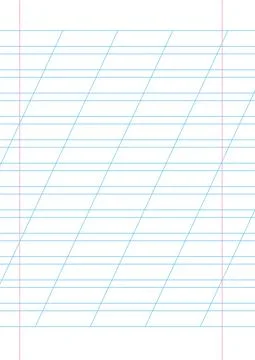 Empty lined page notebook school blank pad, vector background. blue striped イラスト素材