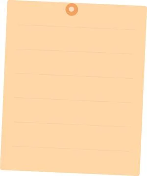 Empty lined paper with hole punch Stock Illustration