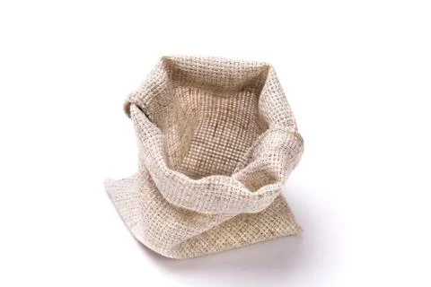Empty linen bag Stock-Fotos