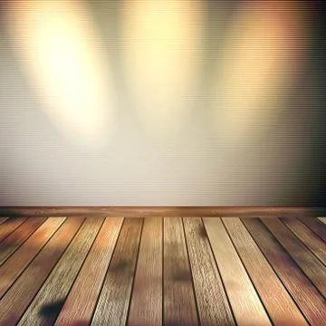 Empty lines wall with 3 spot lights. EPS 10 Stock Illustration