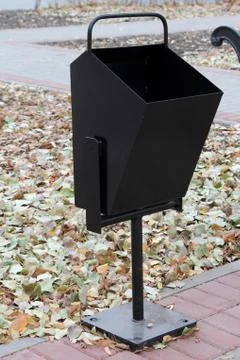 Empty litter bin. Stock Photos