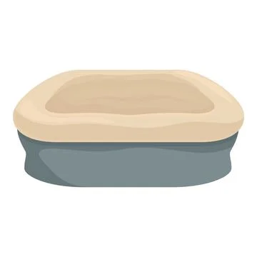 Empty litter box with sand waiting for cat Stock Illustration